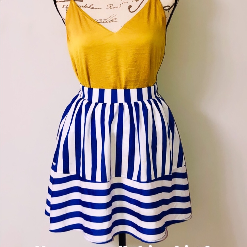 NWT Blue and White Skirt